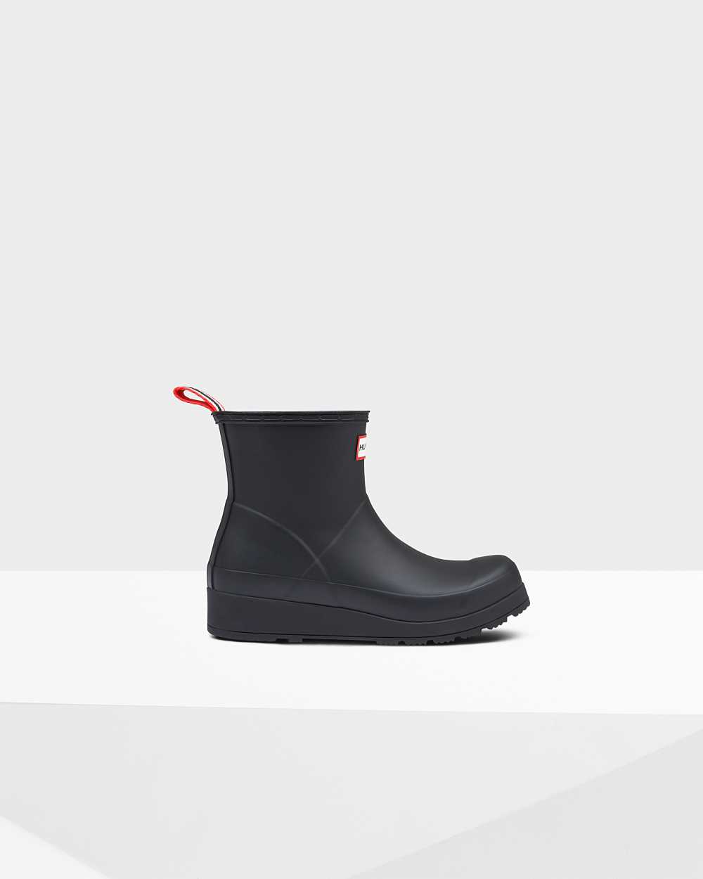 Womens Hunter Original Play Short Mid-Calf Rain Boots Black | JNEGHK-421